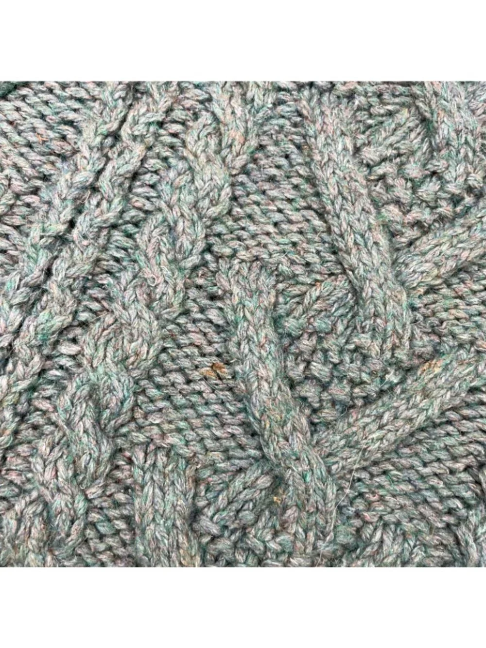 VTG Polo Ralph Lauren Men's Fisherman Cable-Knit Turtlneck Sweater Green • XL